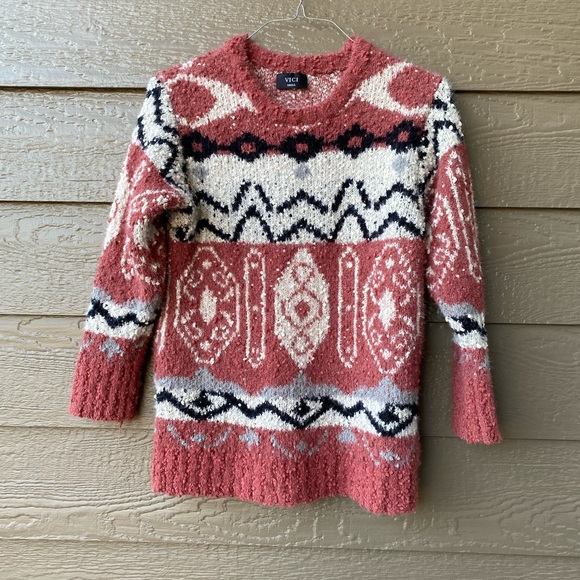 Vici Small Aztec Inspired Sweater - Picture 2 of 13